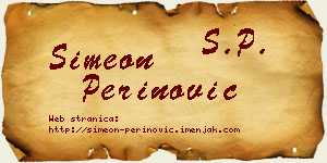 Simeon Perinović vizit kartica